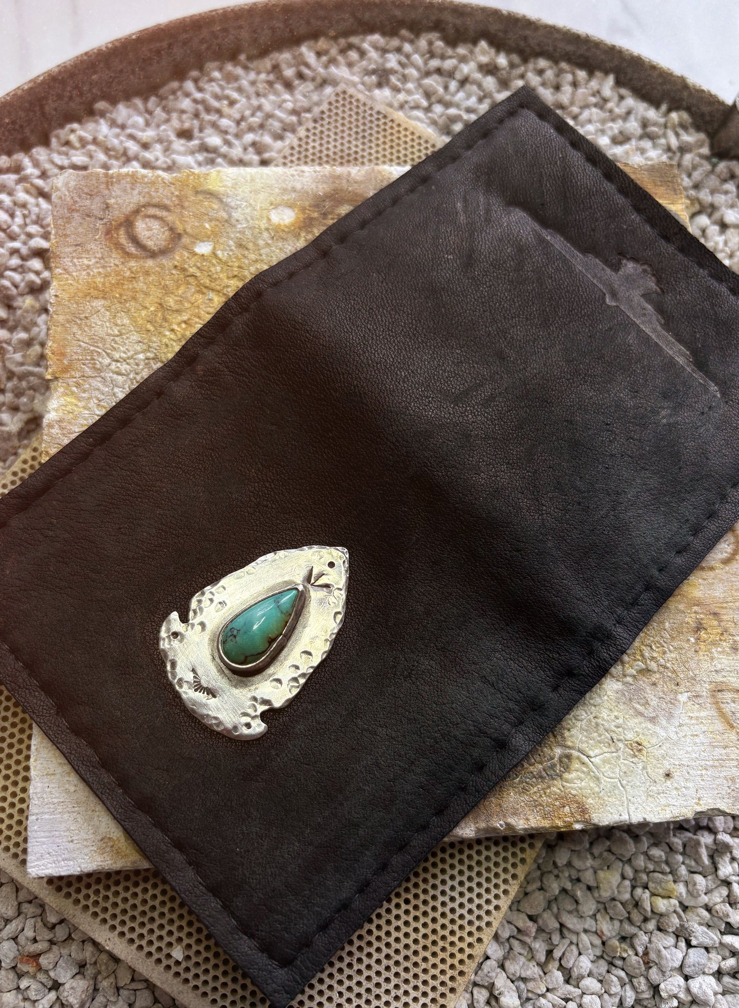 Turquoise Fold Wallet - Arrow Head