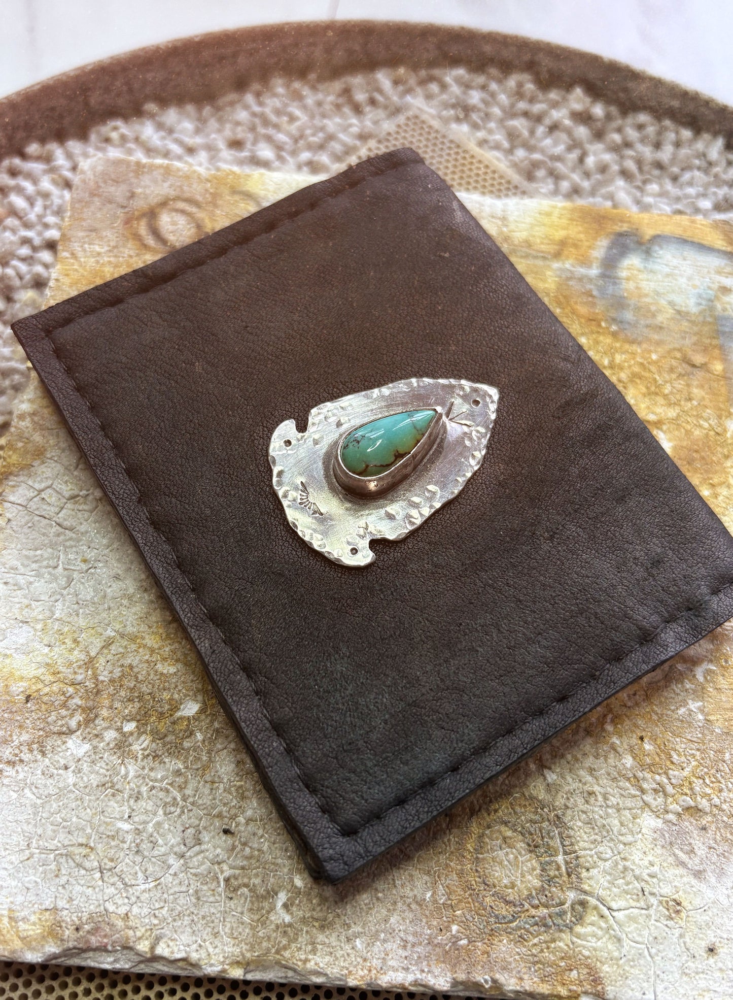 Turquoise Fold Wallet - Arrow Head