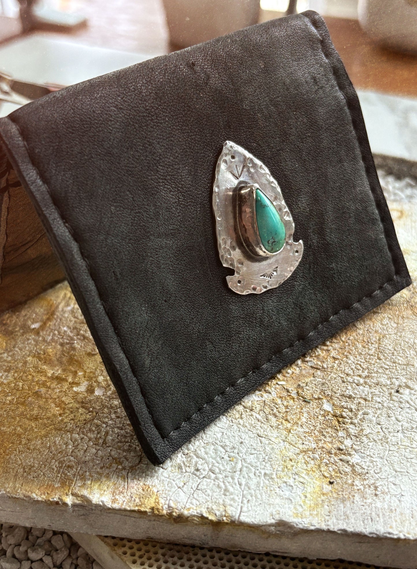 Turquoise Fold Wallet - Arrow Head