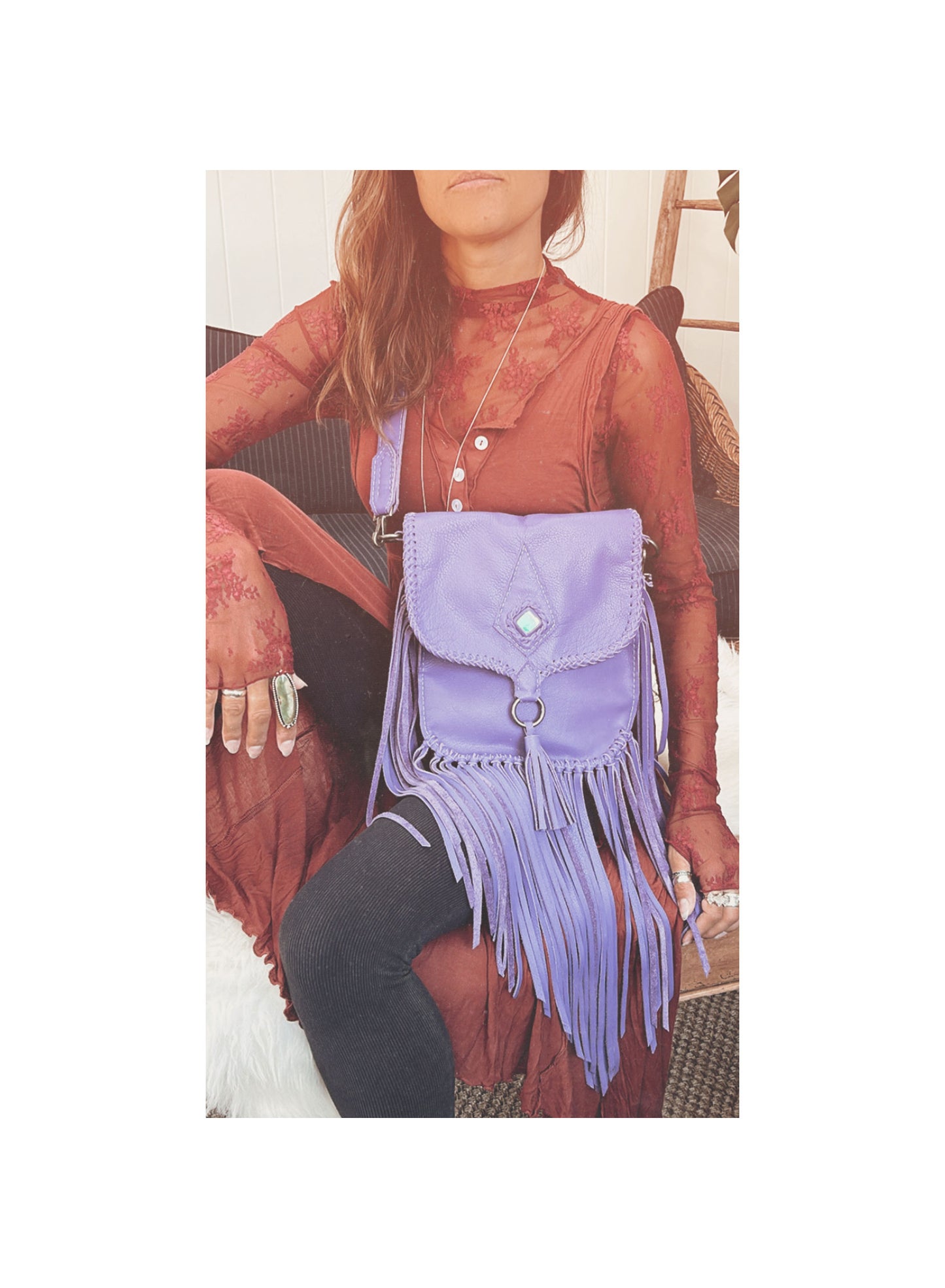 Drifter Bag - Lavender & Chrysocolla