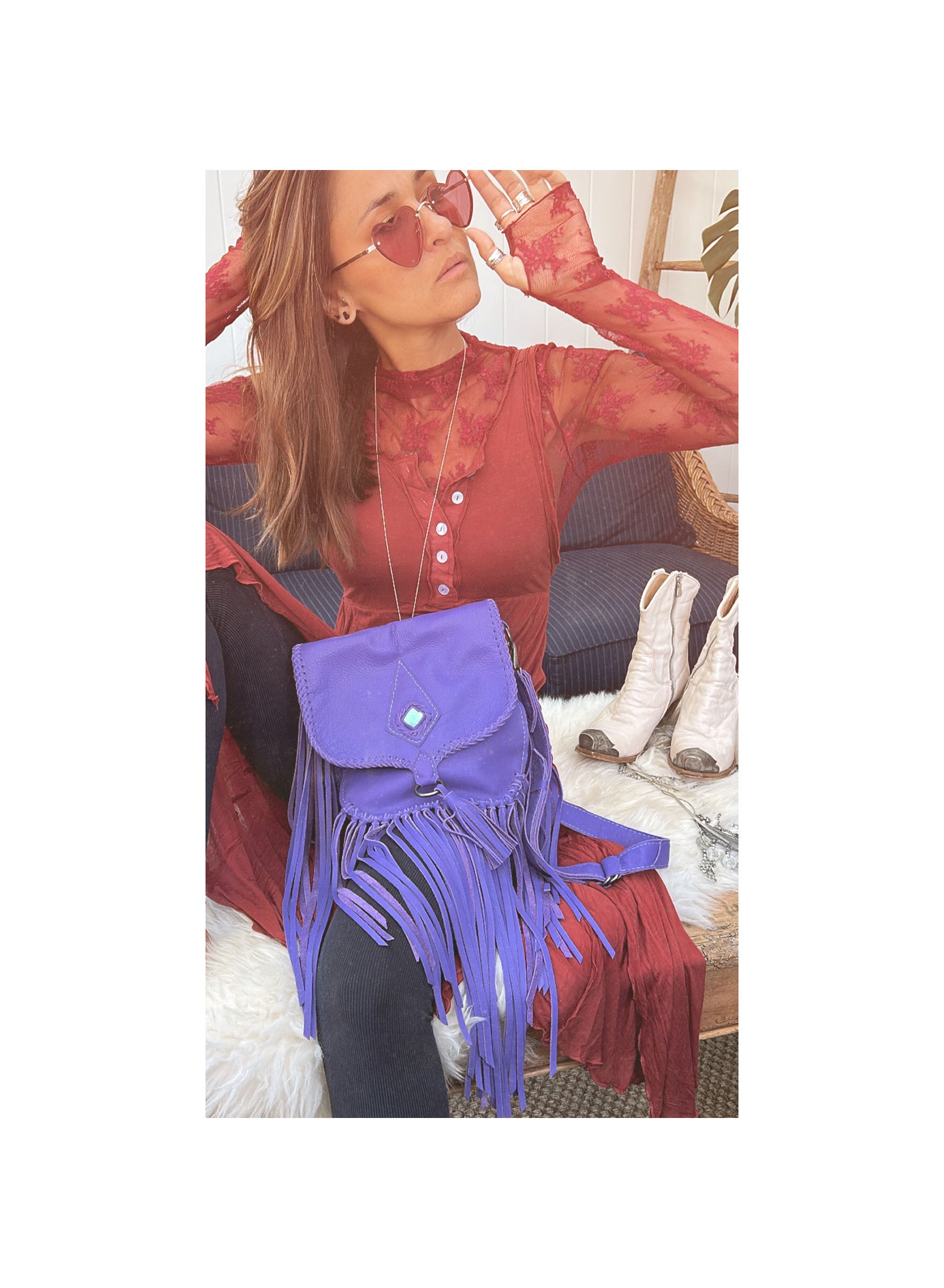 Drifter Bag - Lavender & Chrysocolla