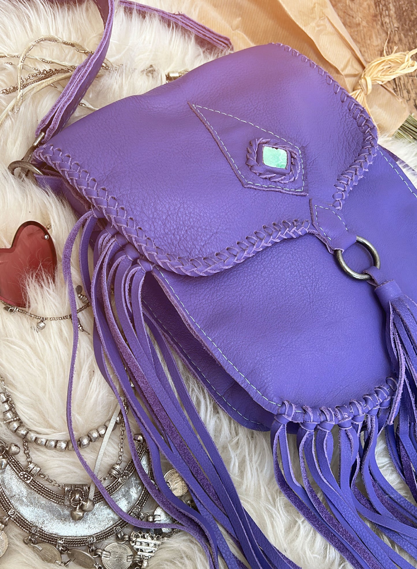 Drifter Bag - Lavender & Chrysocolla