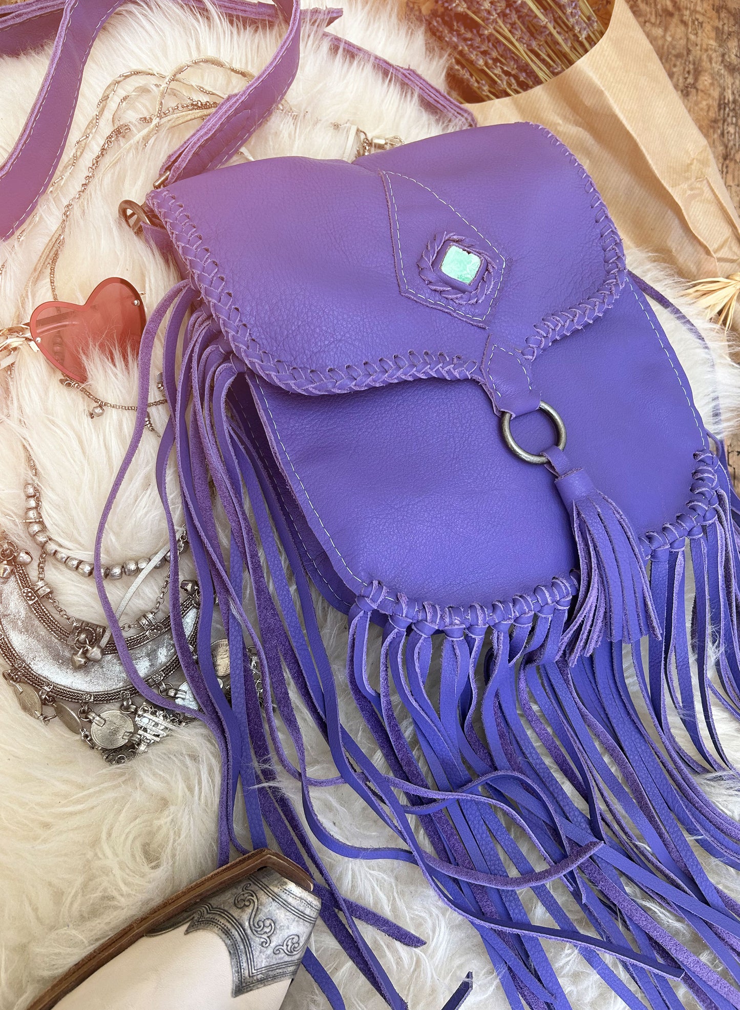 Drifter Bag - Lavender & Chrysocolla