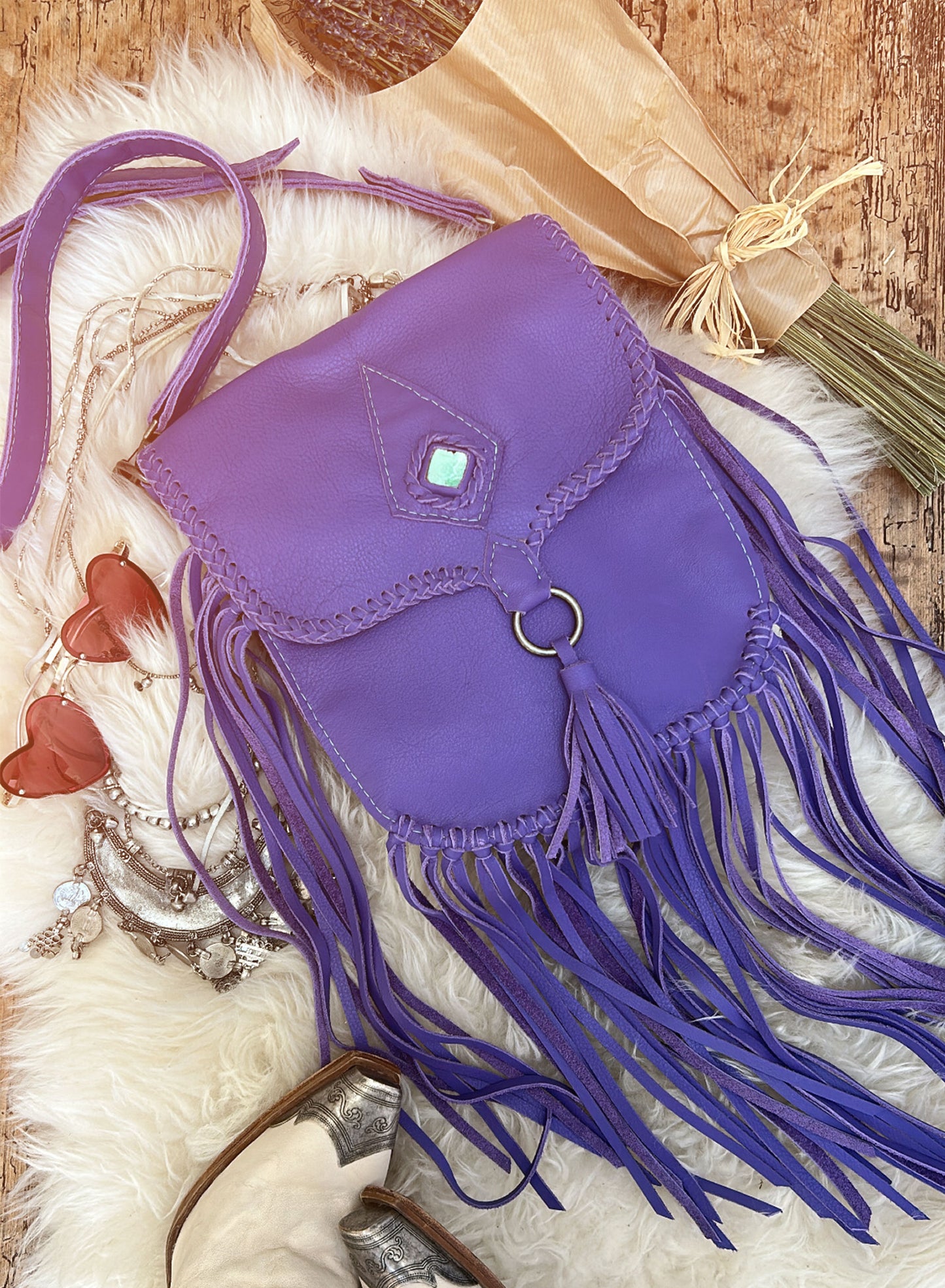 Drifter Bag - Lavender & Chrysocolla