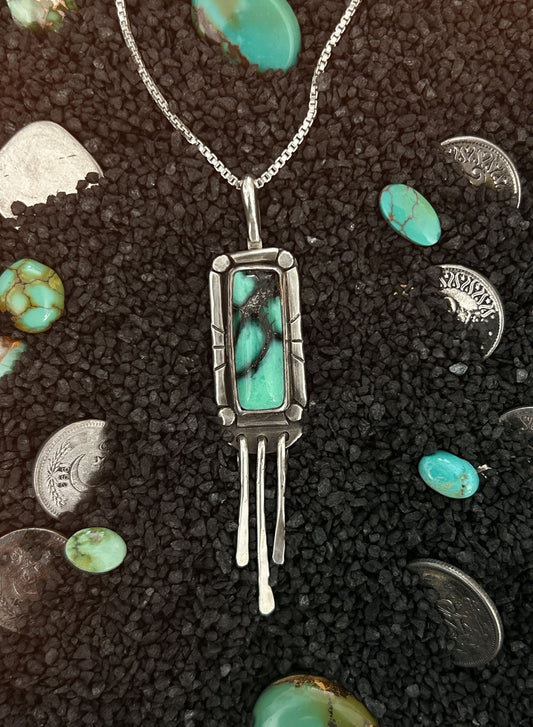 Desert Oasis Variscite Tassel Pendant
