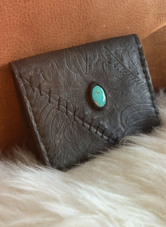 Turquoise Fold Wallet - Black II