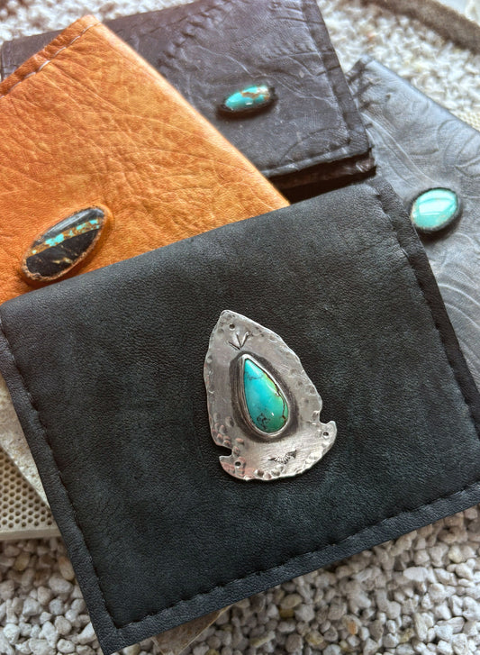 Turquoise Fold Wallet - Arrow Head