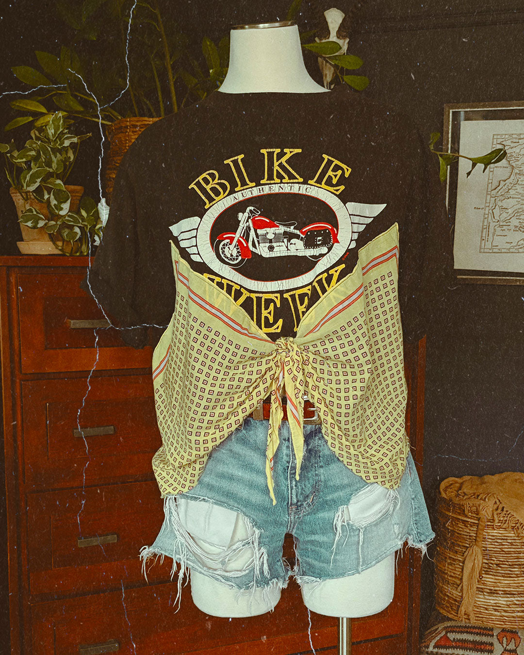 Bike Week Tie Tee - Vintage