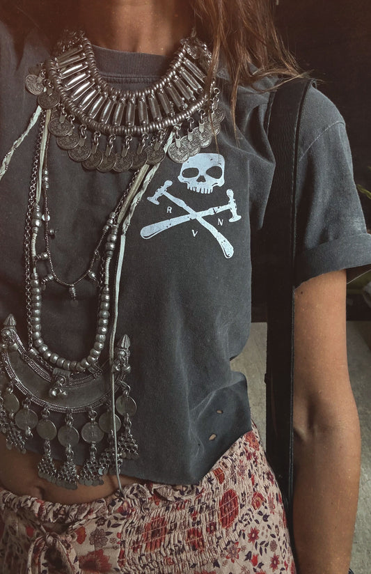 Third Raven Graphic Crop Tee